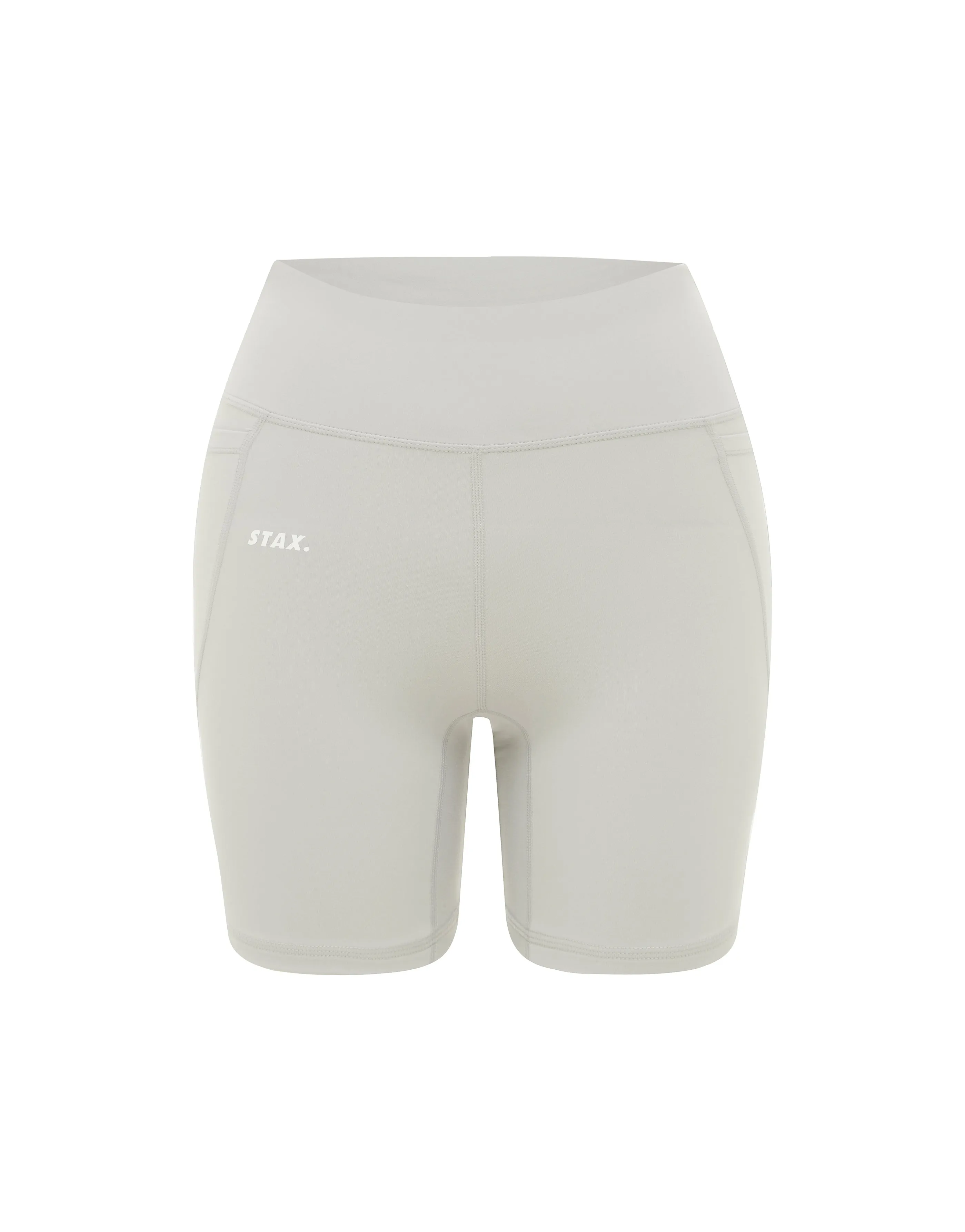 Phone Pocket Midi Bike Shorts NANDEX ™ - Light Grey