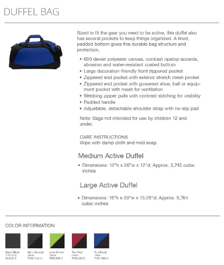 Pi Kappa Alpha Duffel Bag