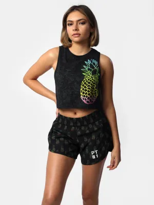 Pineapple Print Cropped Top