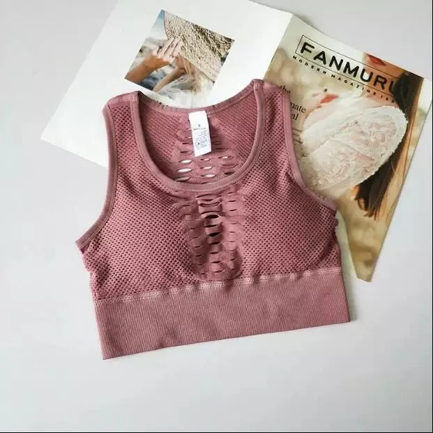 Pink Fish Net Bra