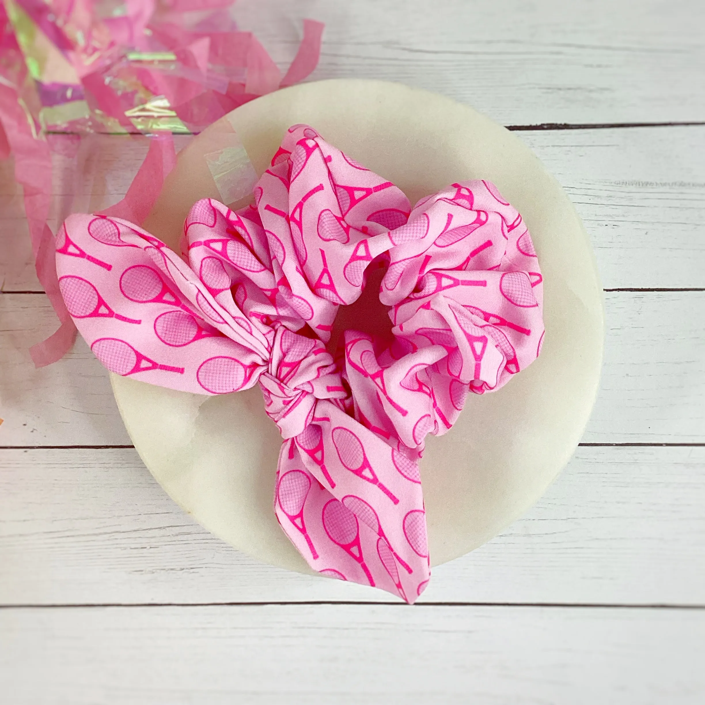 Pink Tennis Headband and Scrunchie Collection