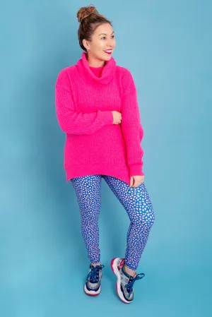 Pink/Blue Terrazzo Women’s Activewear Leggings - Tall 33” inside leg