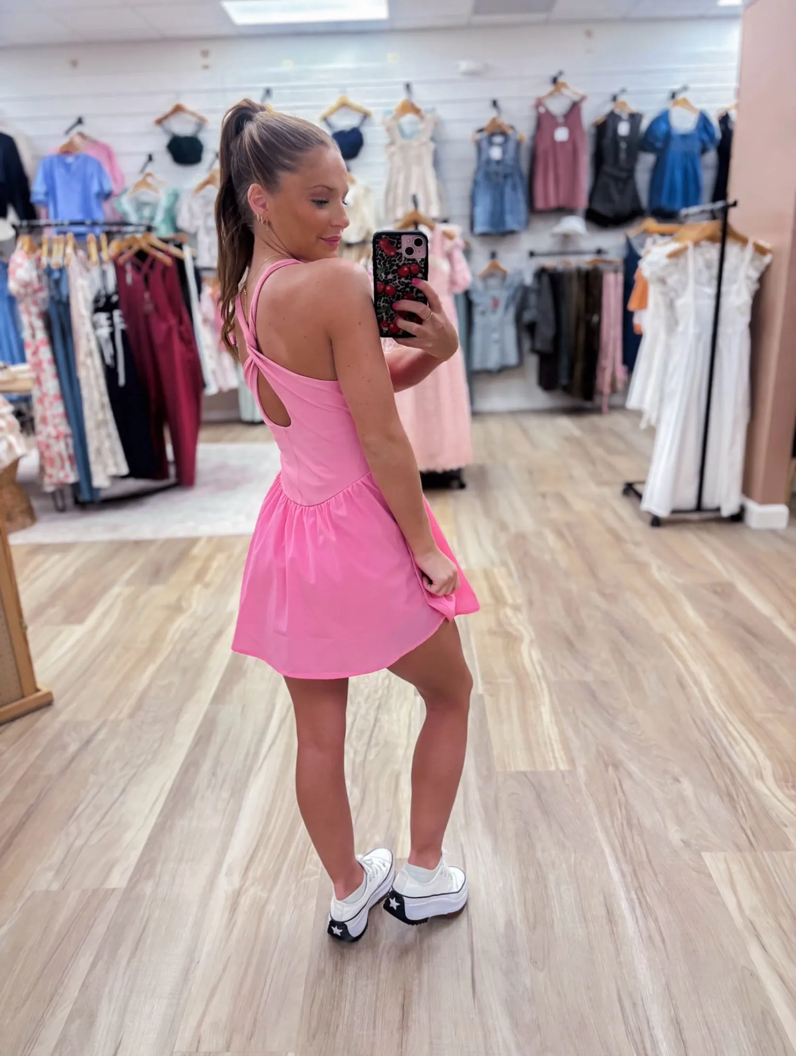 Playful Pink Athletic Dress