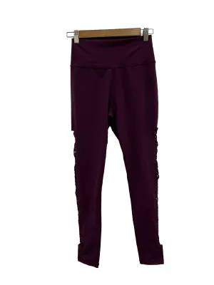 Plum Side Lace Up Tights