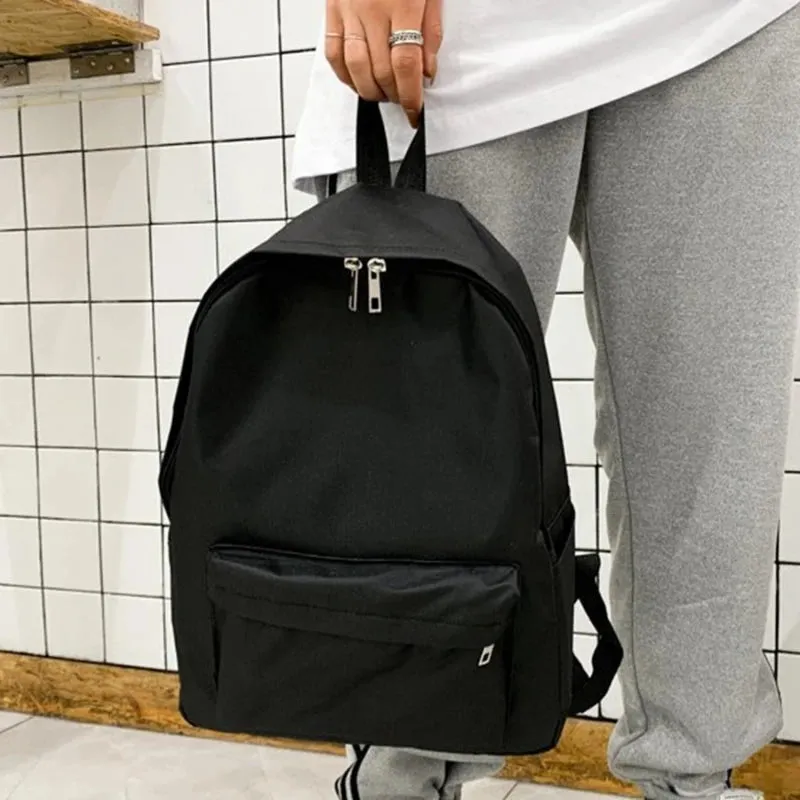 Preppy Style Large Capacity Button Backpack - Chic Retro Travel Bag for Students