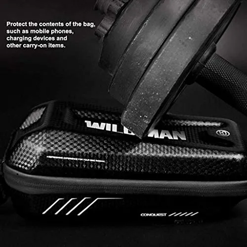Proberos ® Mountain Top Tube Bike Frame Waterproof Bag, Black, Eva