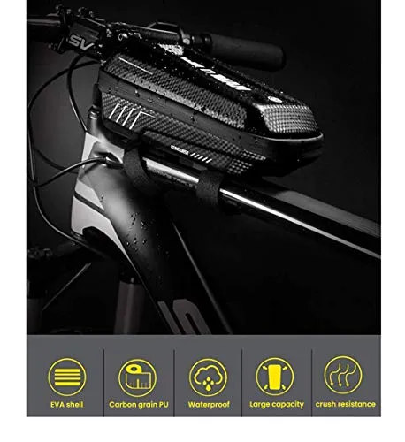 Proberos ® Mountain Top Tube Bike Frame Waterproof Bag, Black, Eva
