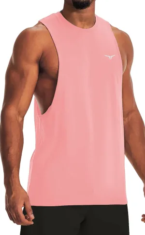 Project Titan Men's Workout Drop Arm Tank Top Cut Off Sleeveless Gym Shirt