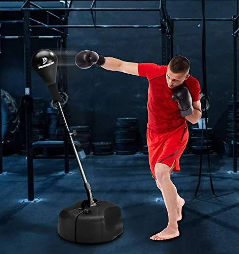 Punching Bag with Stand, for Kids & Adults, Height Adjustable - Freestanding Punching Ball Boxing Speed Bag - Great for MMA Training, Boxing Equipment, Stress Relief & Fitness (Pro)