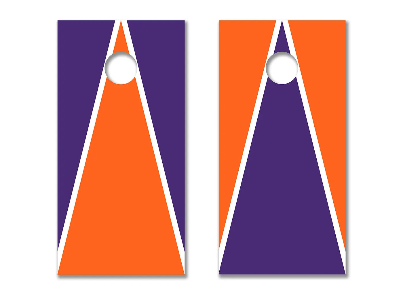 Purple White and Orange