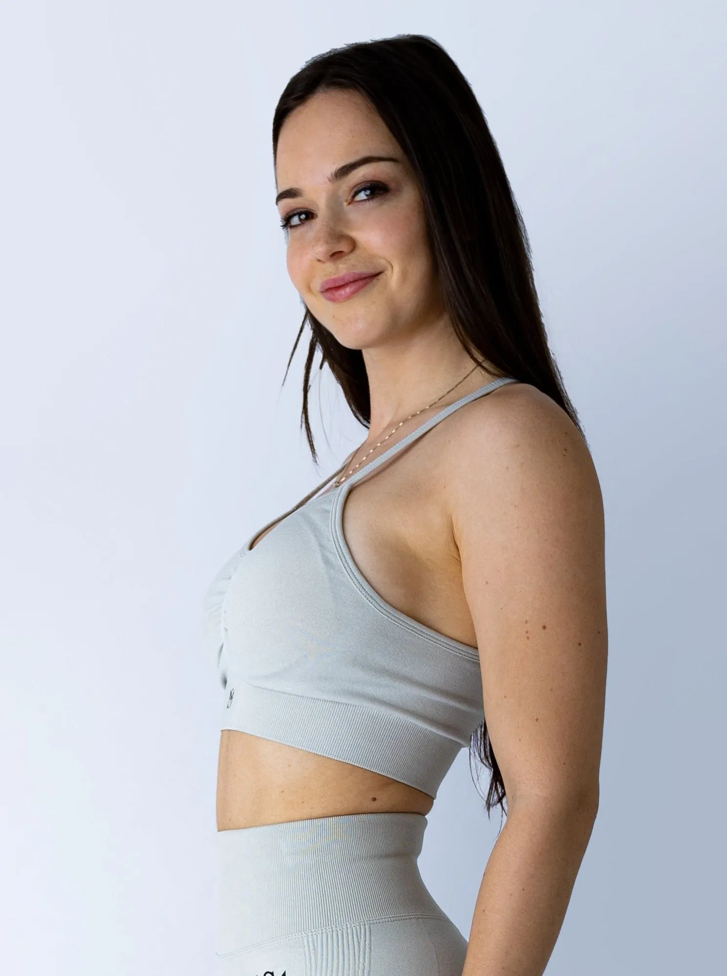 Push Up Collection White Sport Bra