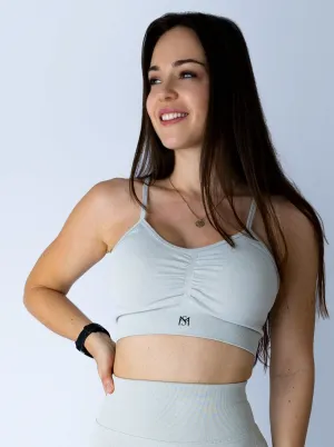 Push Up Collection White Sport Bra
