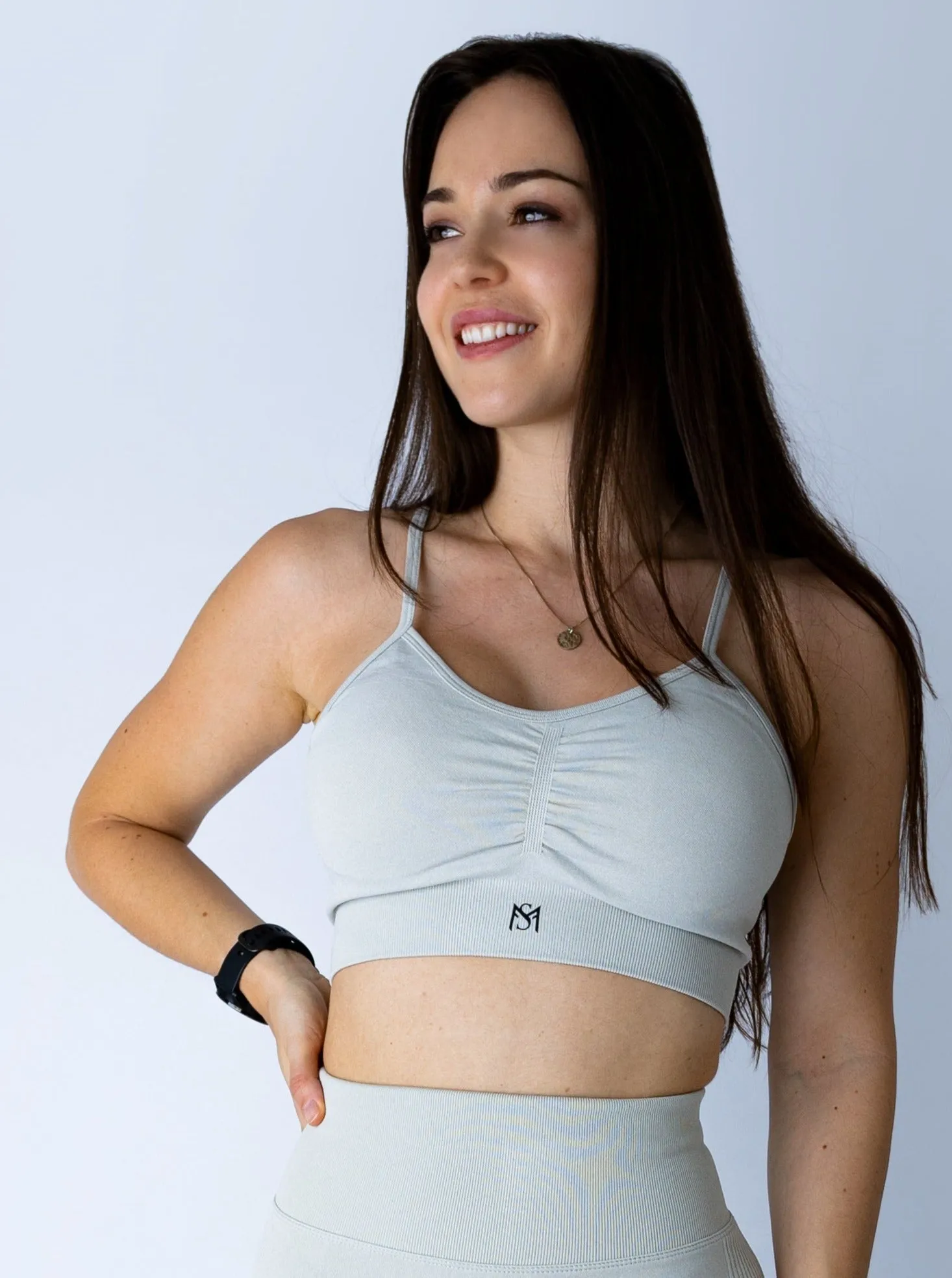 Push Up Collection White Sport Bra