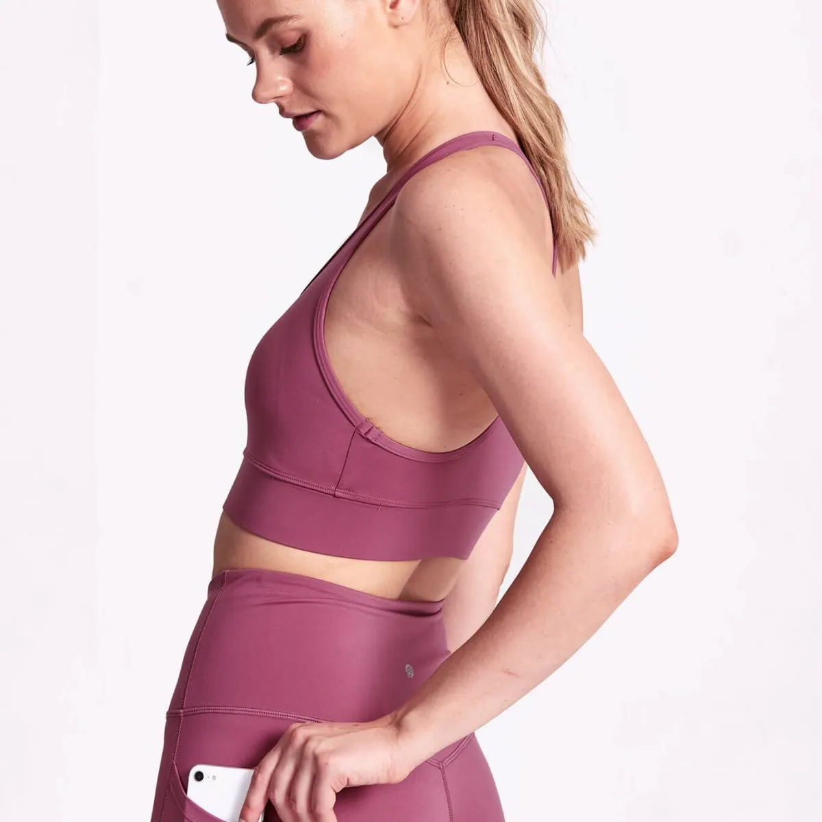 Racer Back Sports Bra - Rosewater