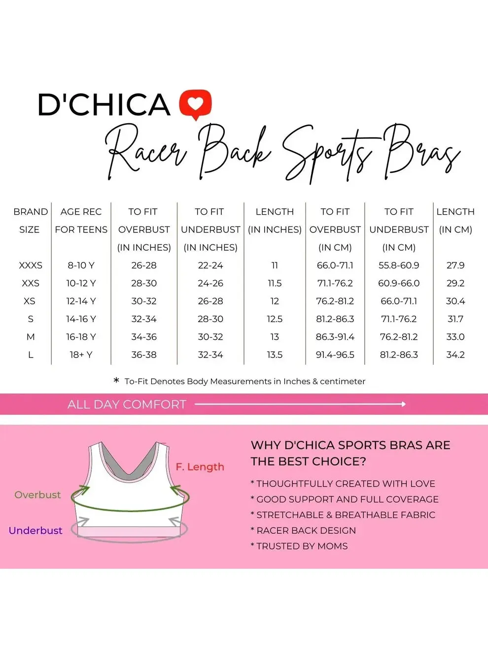 Racerback Sports Bra | Single Layer | Non-Padded Gym Bra | Black