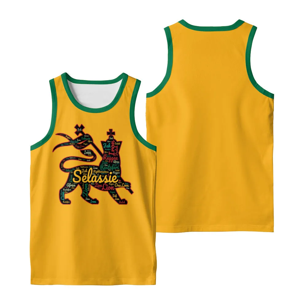 Rasta Tank Tops - Lion of Judah Yellow