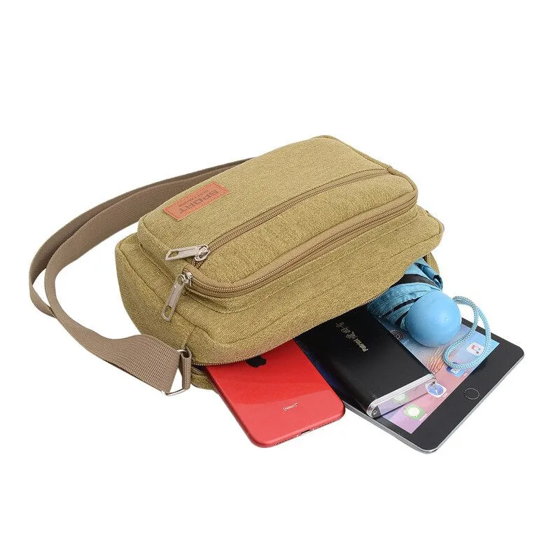 Realaiot Tactical Military Canvas Bag Mens Bags Outdoor Vintage Small Bag Crossbody Sling Army Bags Hiking Sport Fashion Shoulder Bag