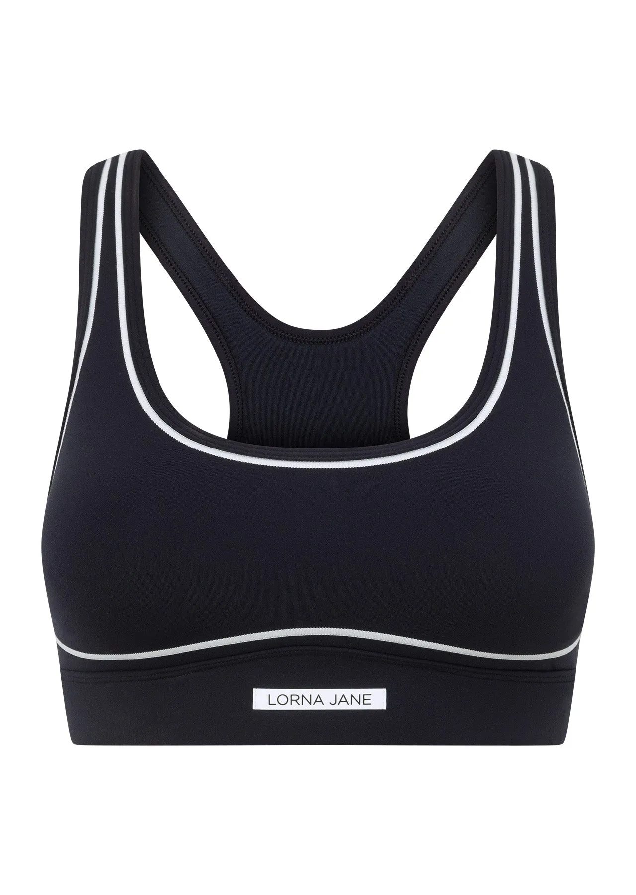 Retro Track High Support Sports Bra | Midnight Blue