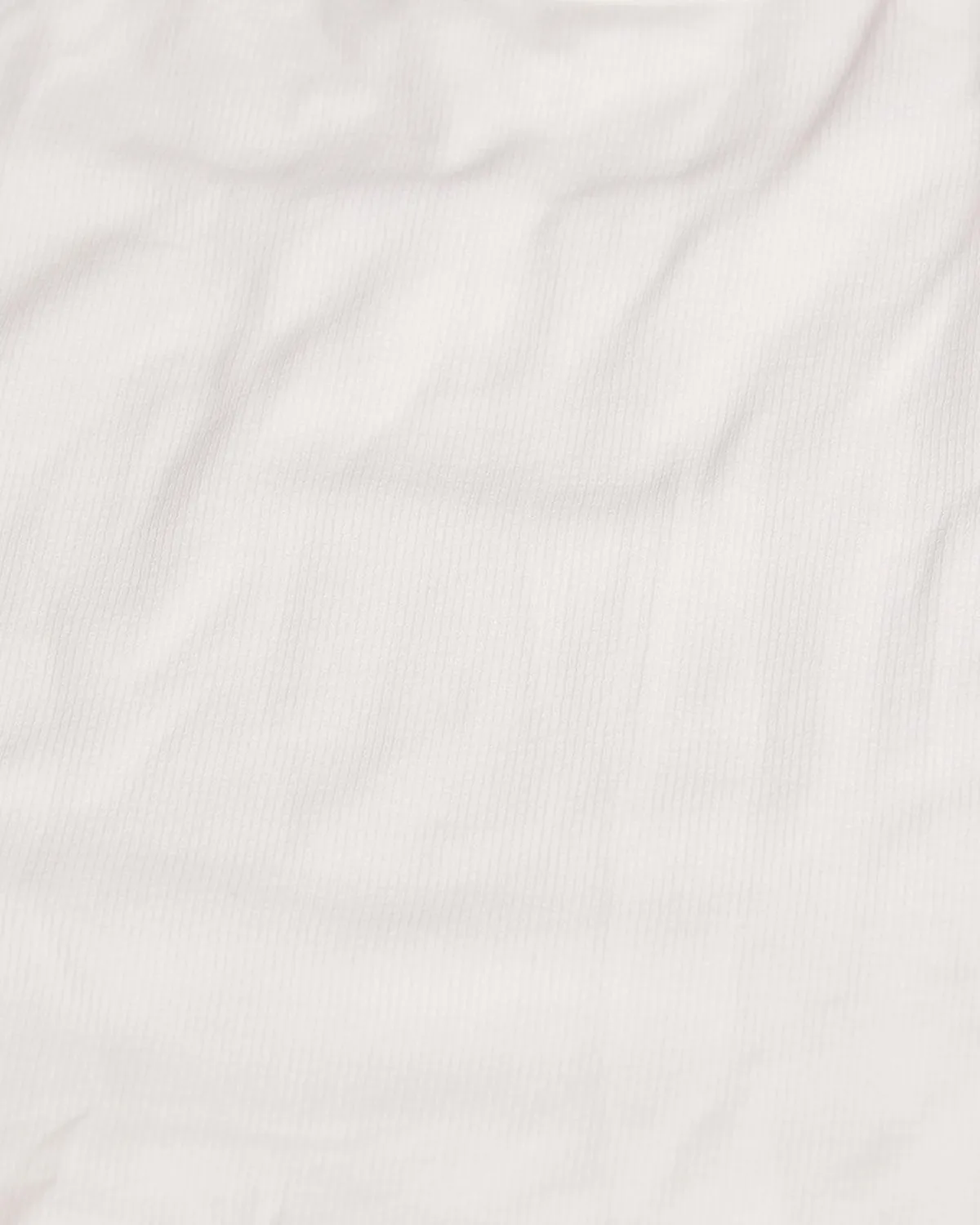 Rib Cropped Tank | White