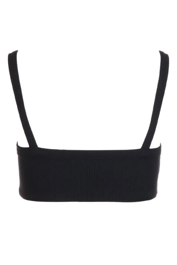 Ribbed 2.0 Bralette- Black