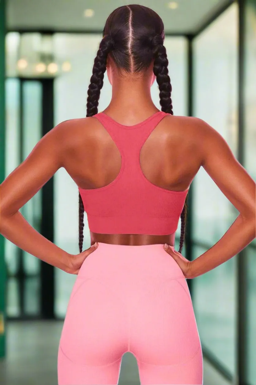 Ribbed Racerback Sports Bra