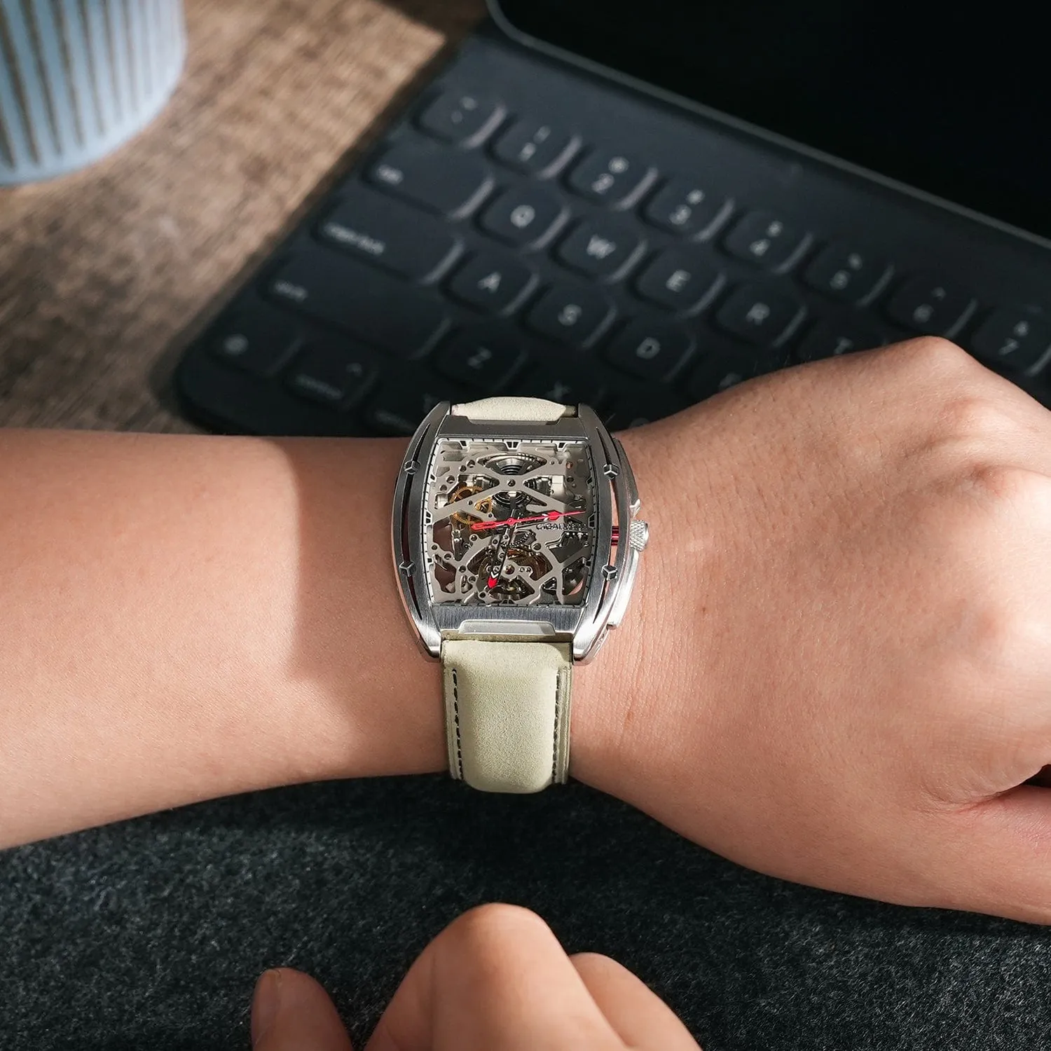 Ritche Classic Grey Leather Watch Bands
