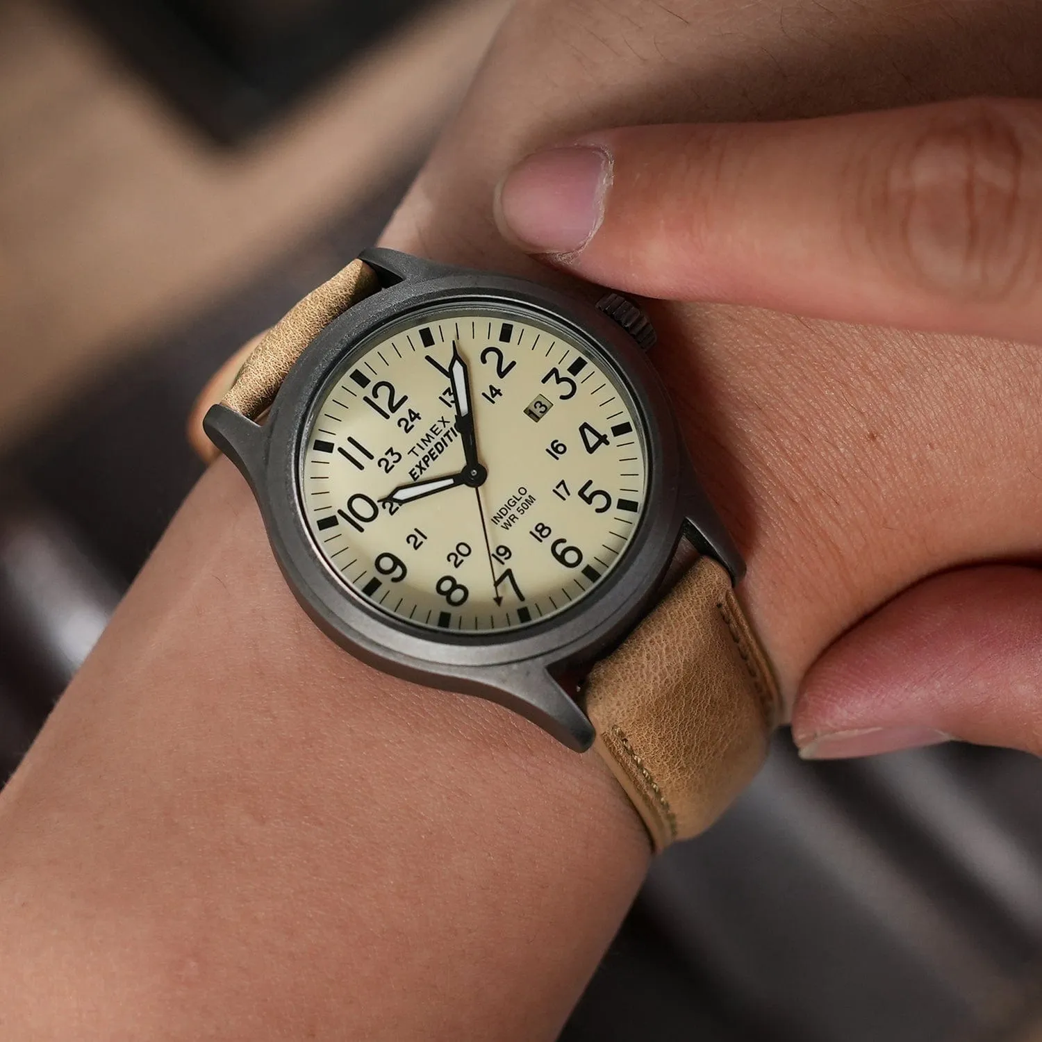 Ritche Classic Khaki Leather Watch Bands