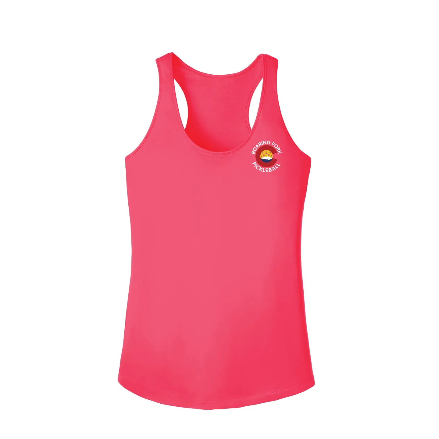 Roaring Fork, Colorado Pickleball Ladies Performance Racerback Tank