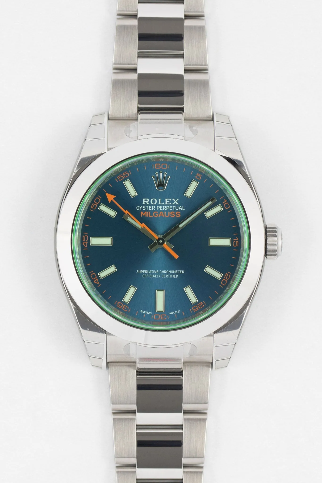 ROLEX Milgauss Blue Dial Watch