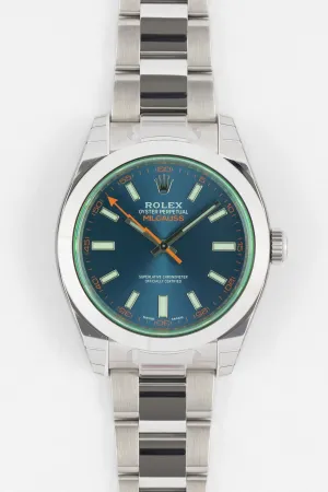 ROLEX Milgauss Blue Dial Watch