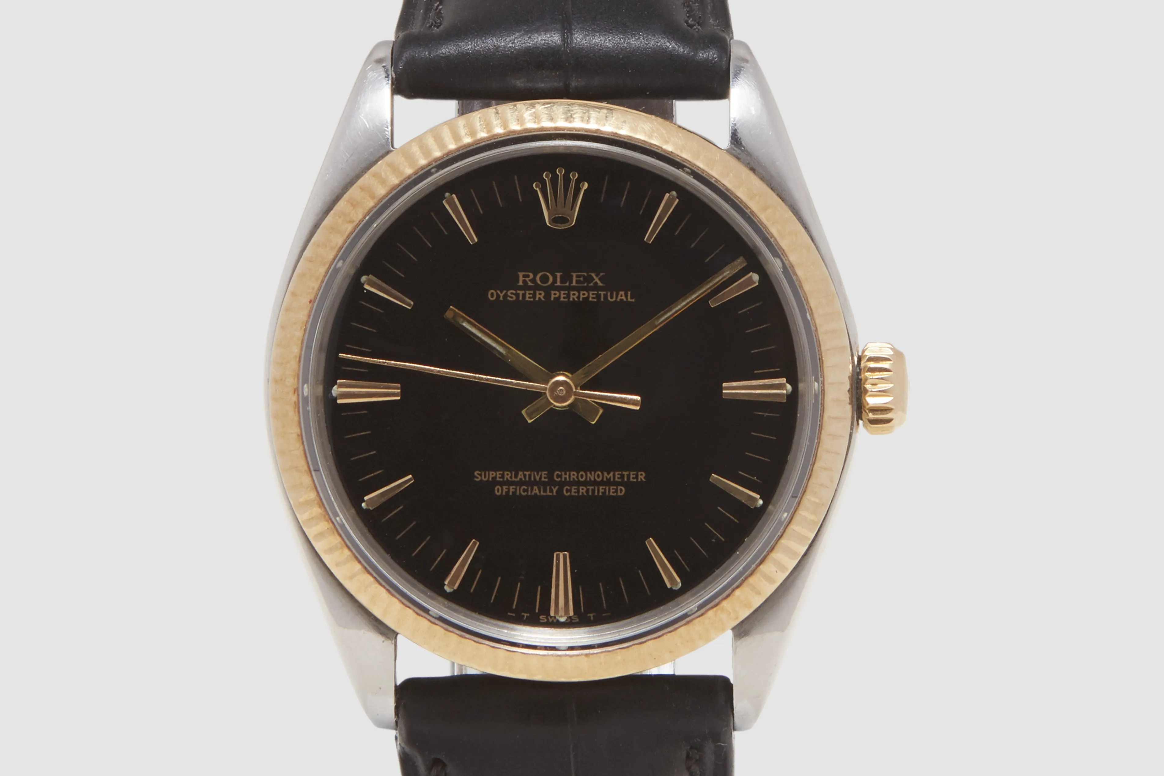 Rolex Oyster Perpetual with Black Glossy Dial