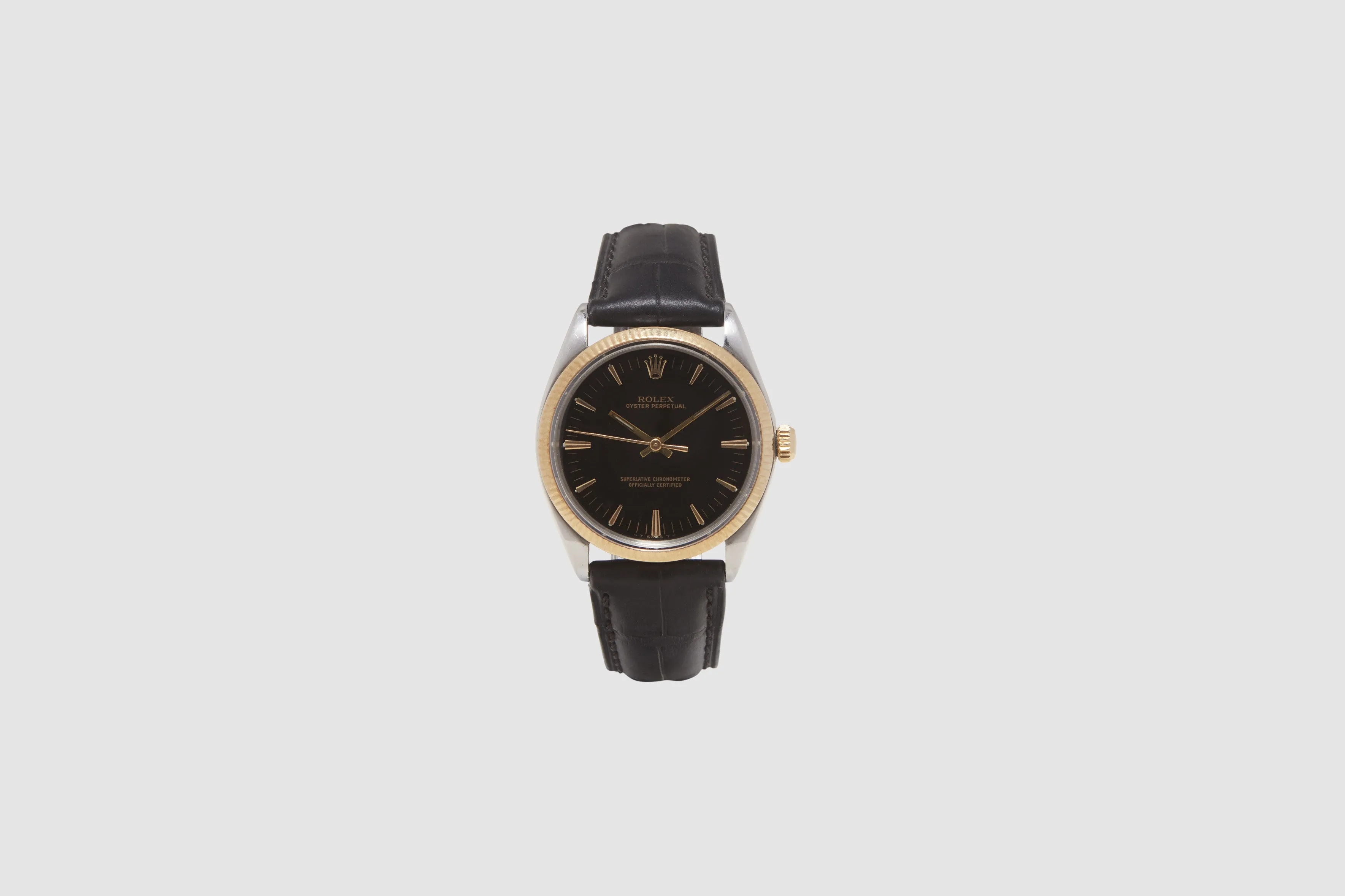Rolex Oyster Perpetual with Black Glossy Dial