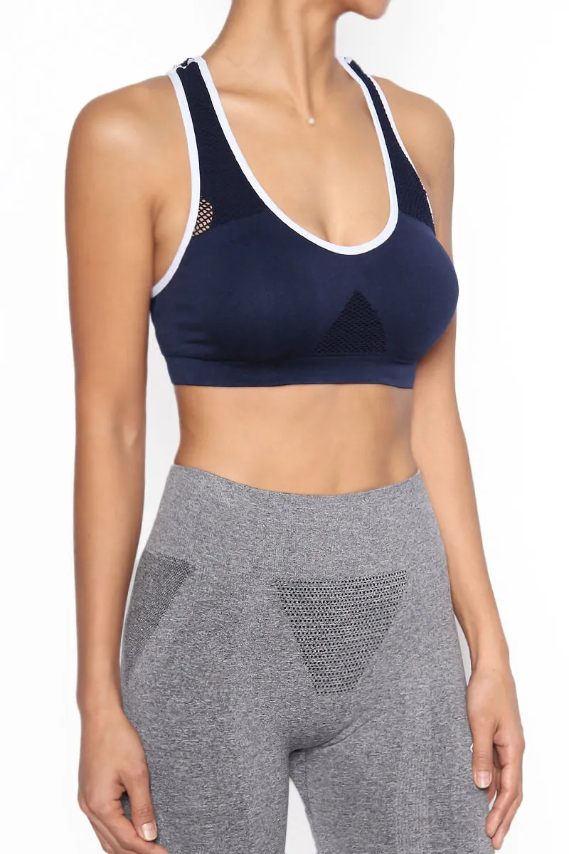 Rubin Mesh Racerback Sports Bra Top