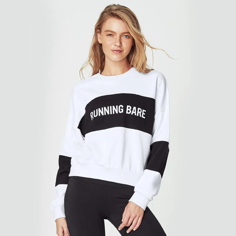 RUNNING BARE WOMENS EARN YOUR STRIPES CREW