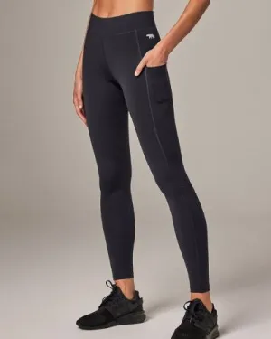 Running Bare Womens Flex Zone Full Length Tight Ash