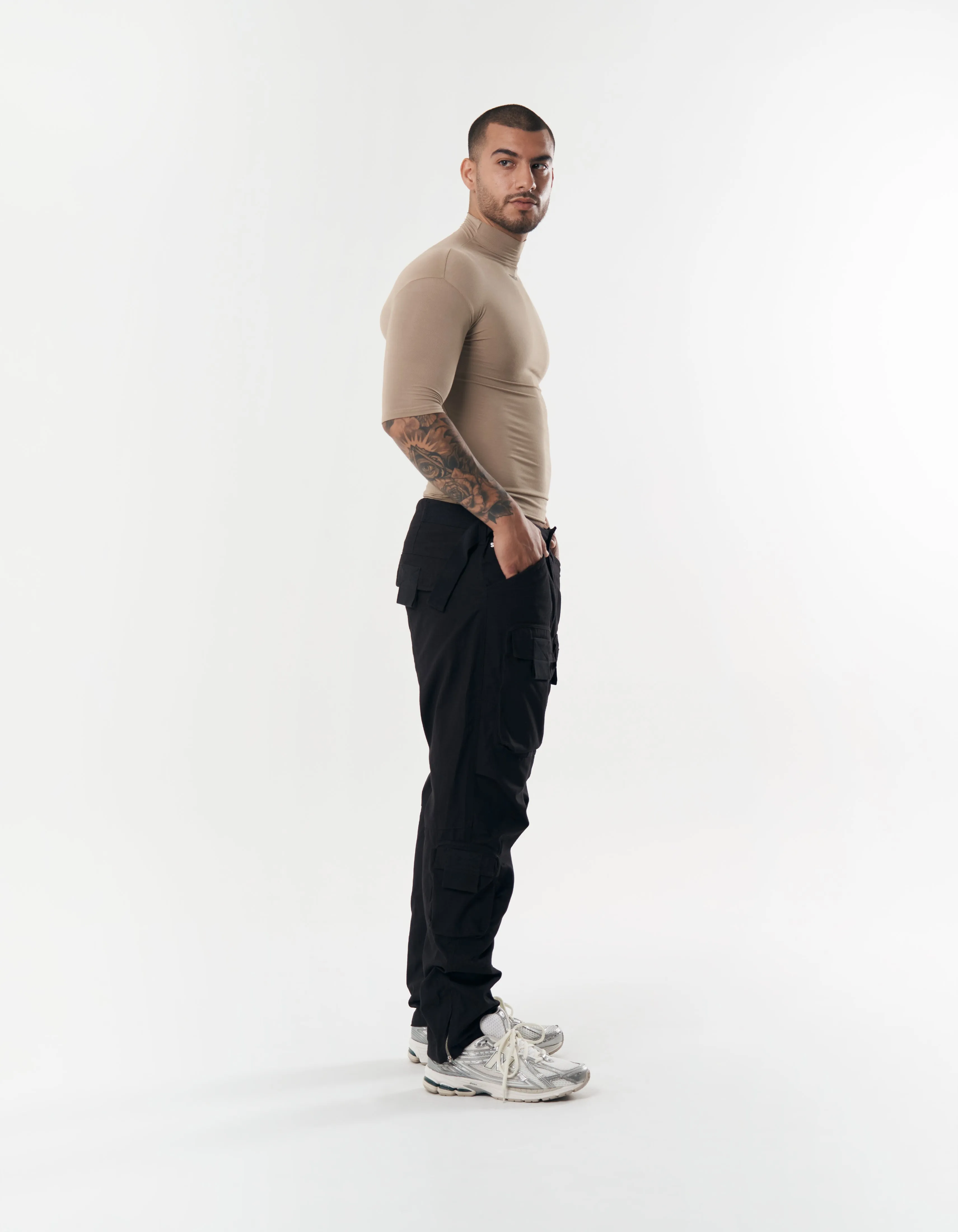 S1 3/4 Sleeve Top- Beige