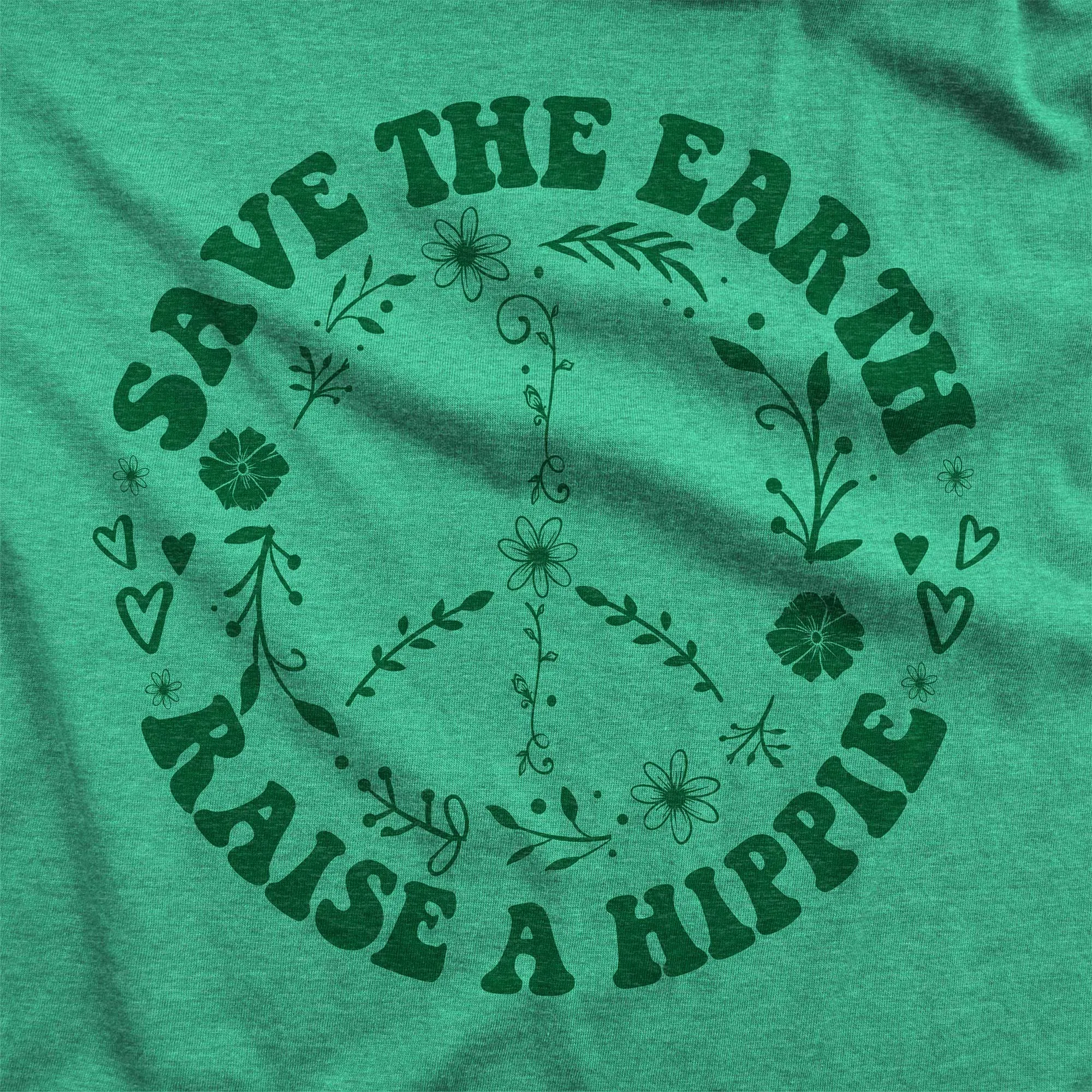 Save the Earth Raise a Hippie - Women's Triblend Racerback Tank