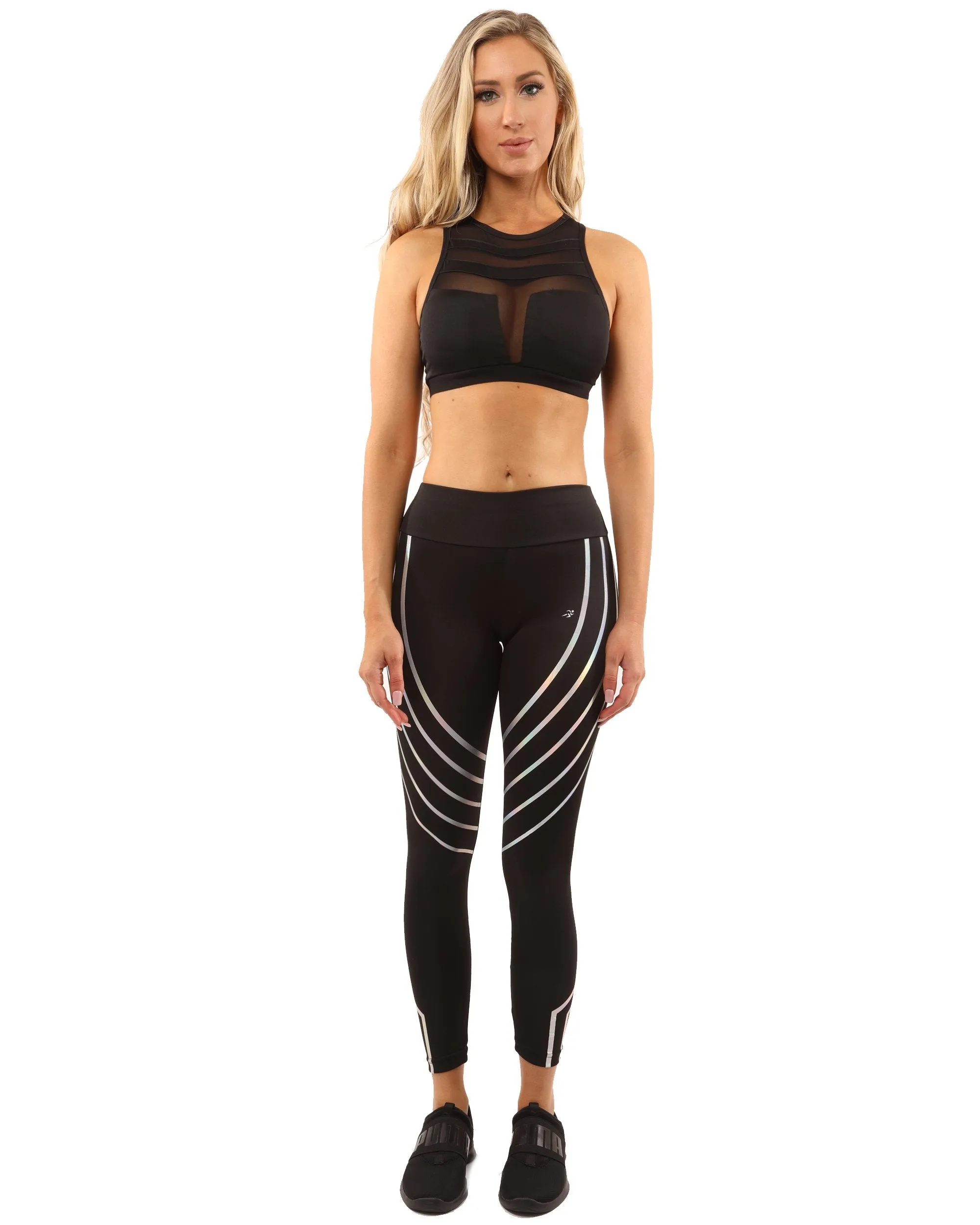 Savoy Active Laguna Set - Stylish Black Leggings and Sports Bra with Sculpted Compression Fit