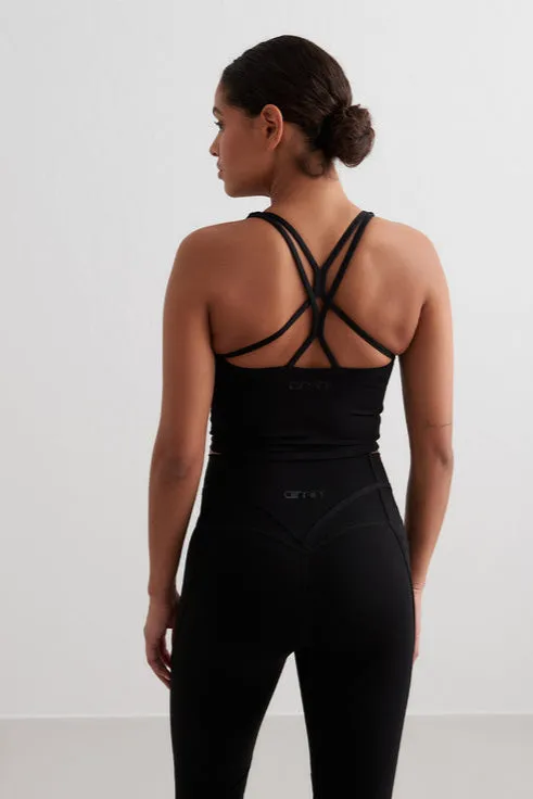Sculpting Strappy Bralette | Black