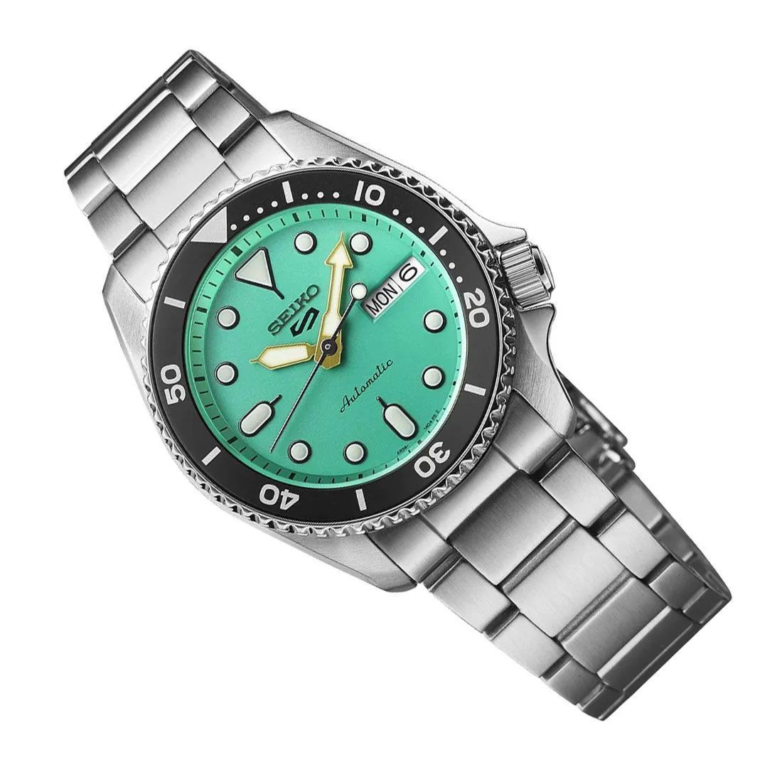 Seiko 5 Sports SKX Style Automatic Mint Green Dial Watch SRPK33K1 SRPK33K SRPK33