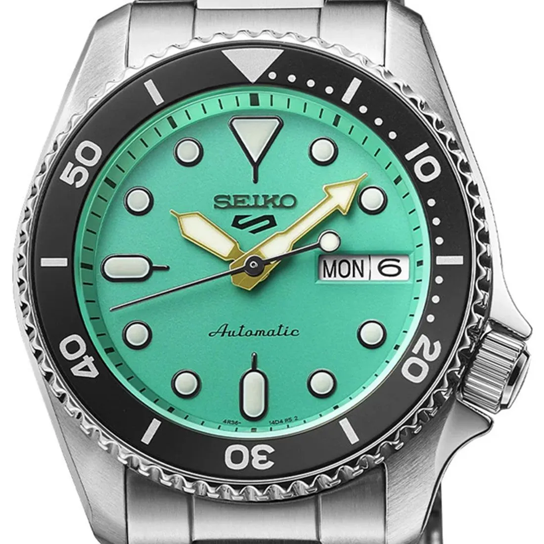 Seiko 5 Sports SKX Style Automatic Mint Green Dial Watch SRPK33K1 SRPK33K SRPK33