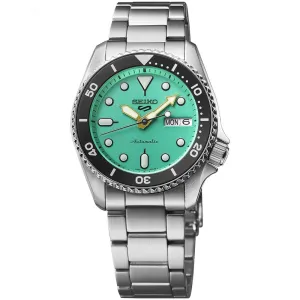 Seiko 5 Sports SKX Style Automatic Mint Green Dial Watch SRPK33K1 SRPK33K SRPK33