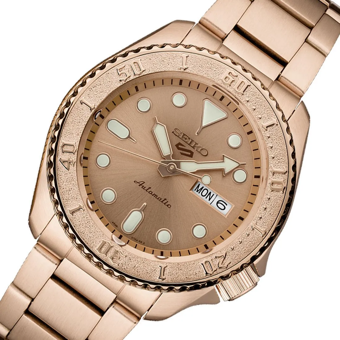 Seiko 5 Sports SRPE72 SRPE72K SRPE72K1 Automatic Rose Gold Watch