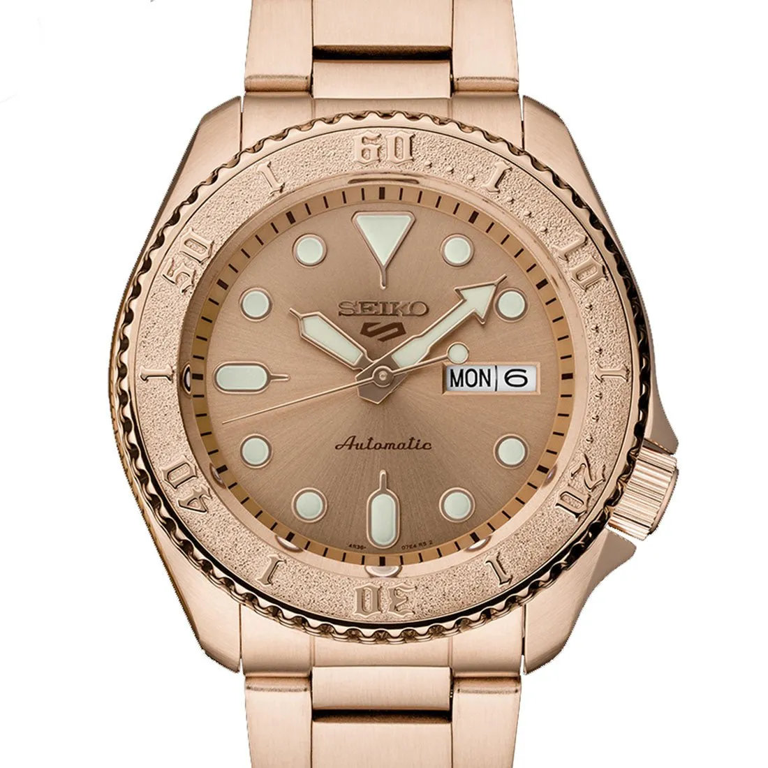 Seiko 5 Sports SRPE72 SRPE72K SRPE72K1 Automatic Rose Gold Watch