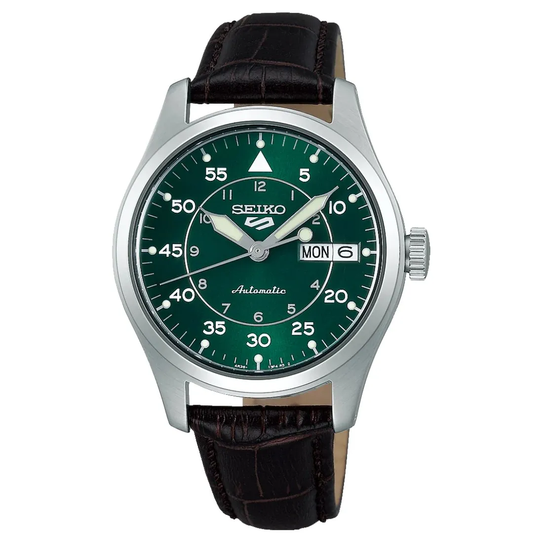 Seiko 5 Sports SRPJ89K SRPJ89K1 SRPJ89 Automatic Kelly Green Flieger Watch