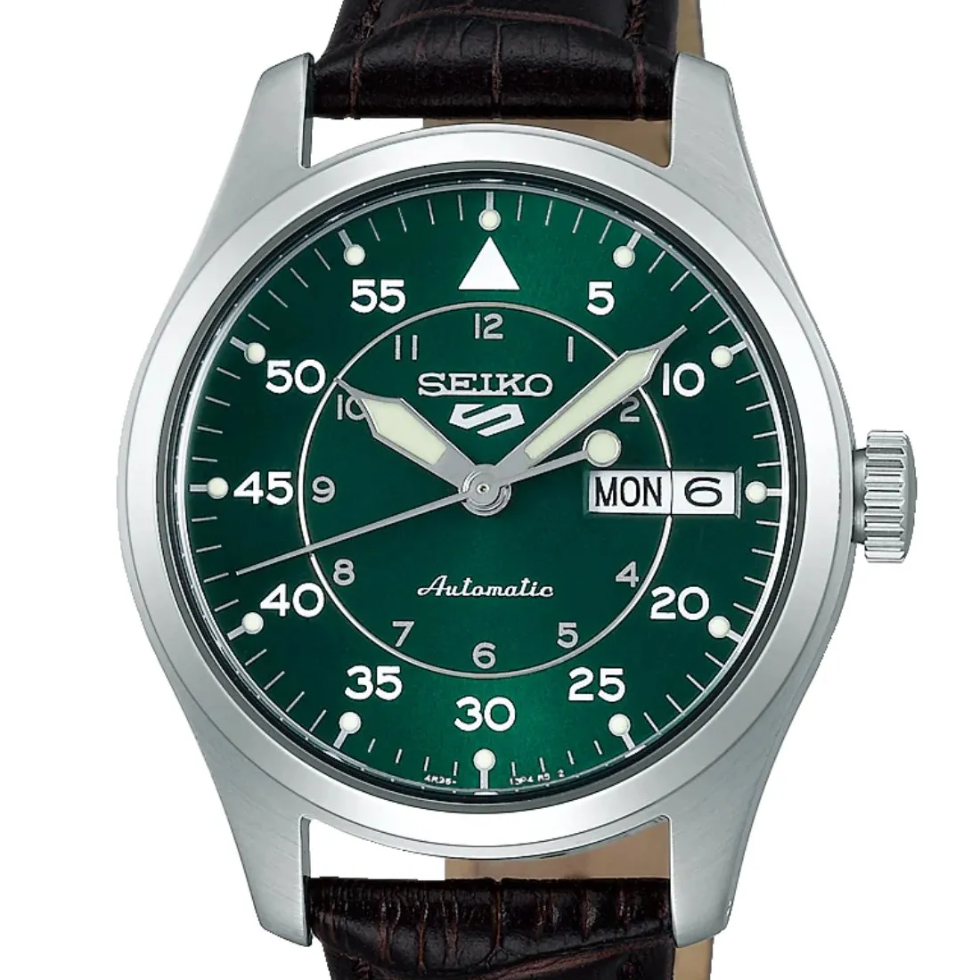 Seiko 5 Sports SRPJ89K SRPJ89K1 SRPJ89 Automatic Kelly Green Flieger Watch