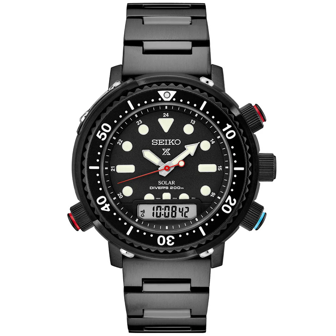 Seiko Hybrid Prospex Sea Solar SNJ037P1 SNJ037 Limited Edition Black Dive Watch