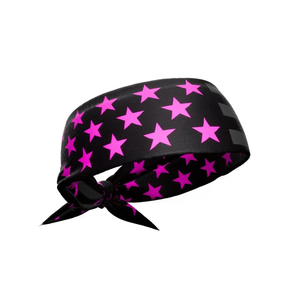 Shadow USA Flag - Breast Cancer Awareness Tie Headband | Elite Athletic Gear