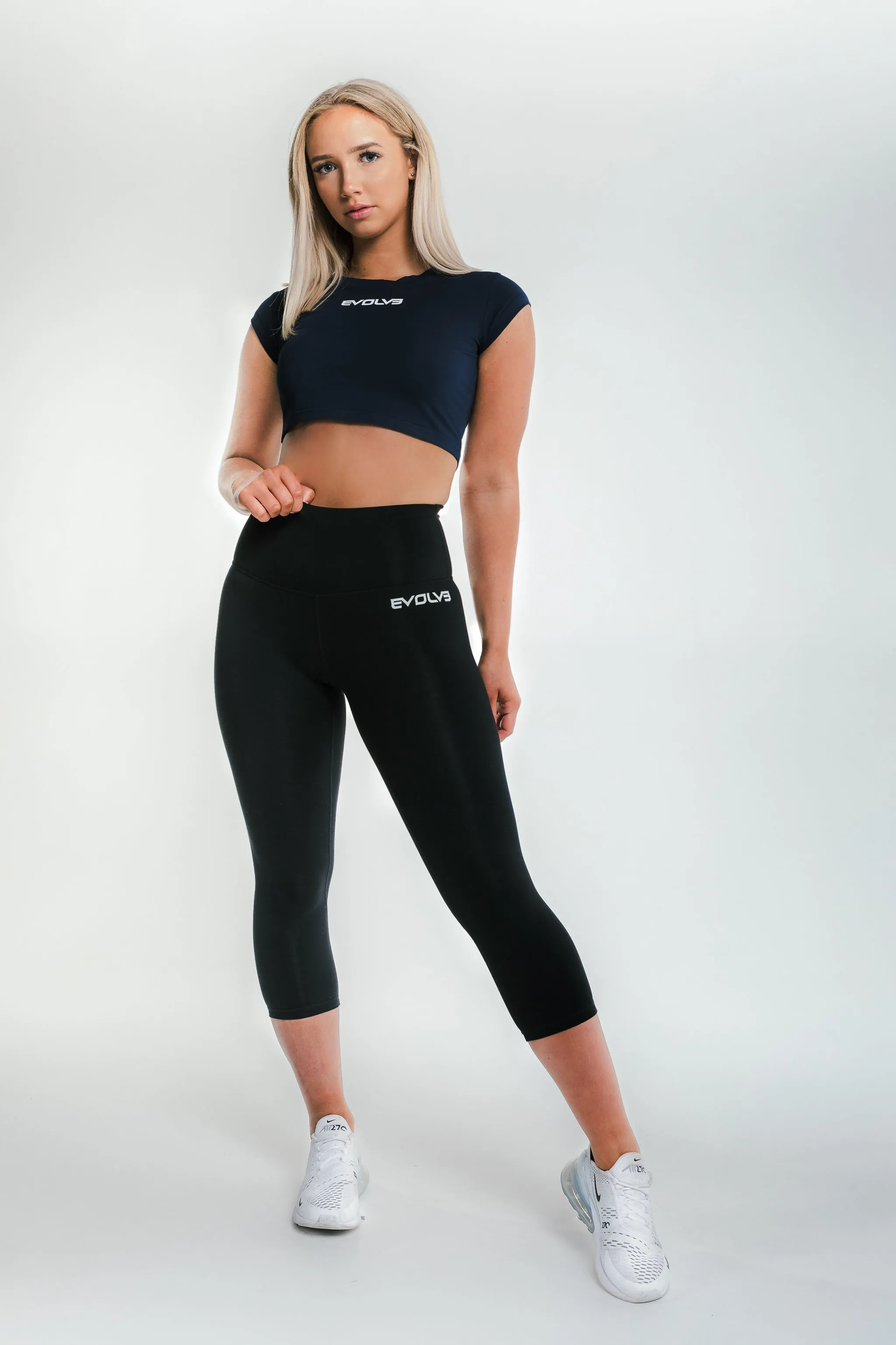 Signature Crop Top - Navy Blue