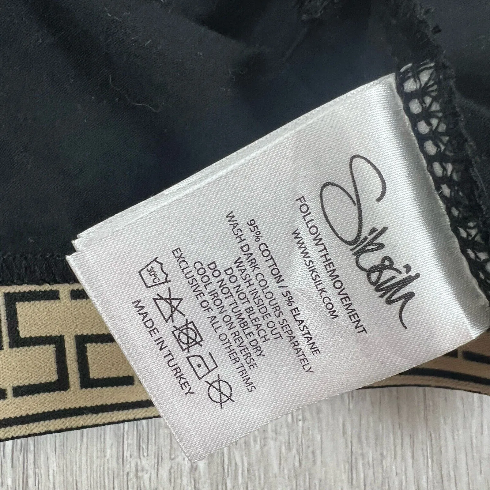 Siksilk Womens Black Activewear Crop Top Size 14